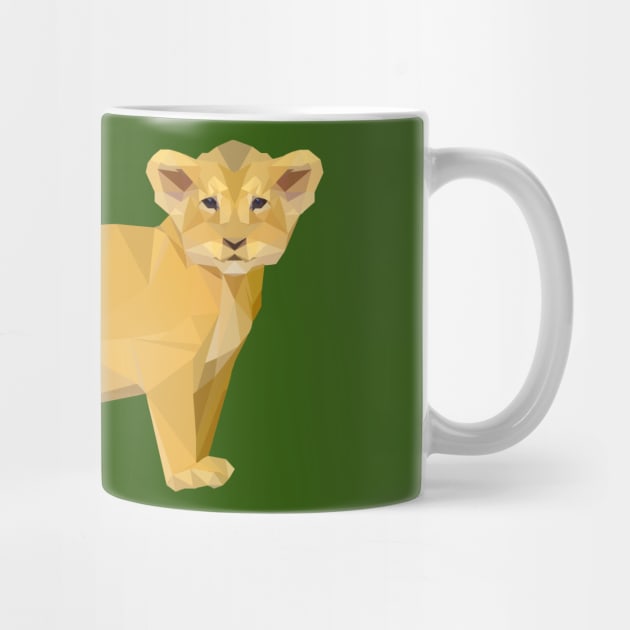 Adorable Lion Cub Triangular Design by PatrioTEEism
